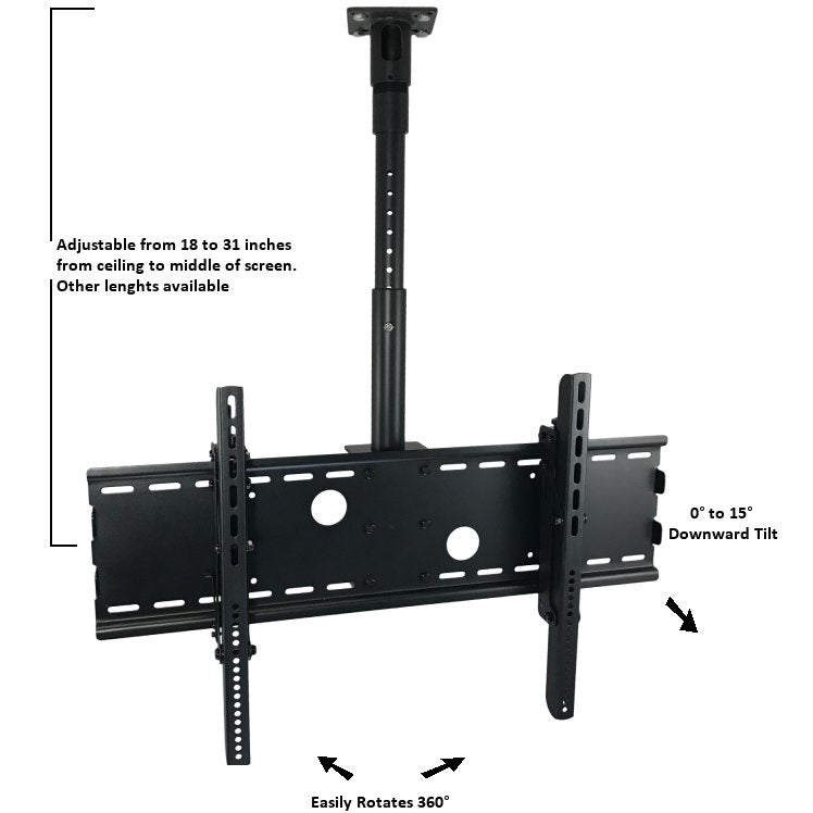 TV Ceiling Mount for 32 to 88 inch, Rotate and Adjustable Mast - View 3